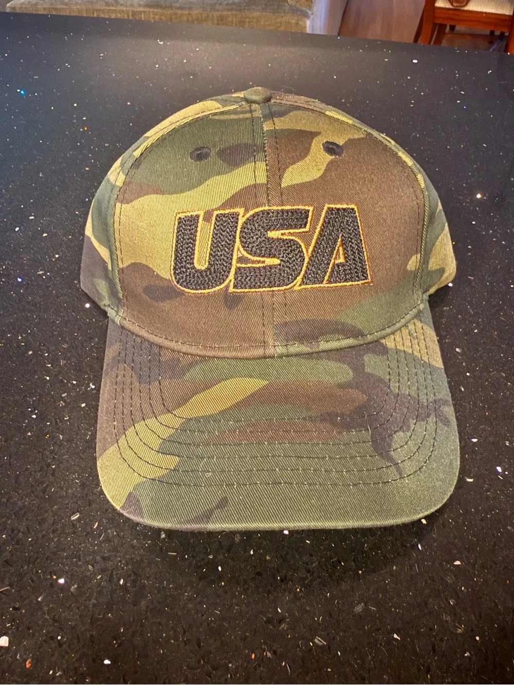 Camouflage USA Embroidered Baseball Cap